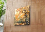 Tela Decorativa Multicolor 45x45 cm — Camurça 100% com Moldura de Madeira 3 cm | 4545K-71