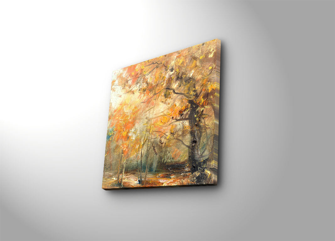 Tela Decorativa Multicolor 45x45 cm — Camurça 100% com Moldura de Madeira 3 cm | 4545K-71