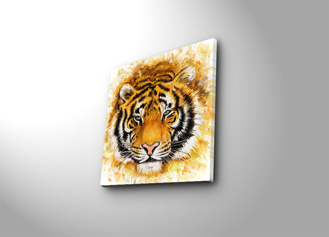 Tela Decorativa Multicolor 45x45 cm em Lona Suede 100% com Moldura de Madeira (3 cm)