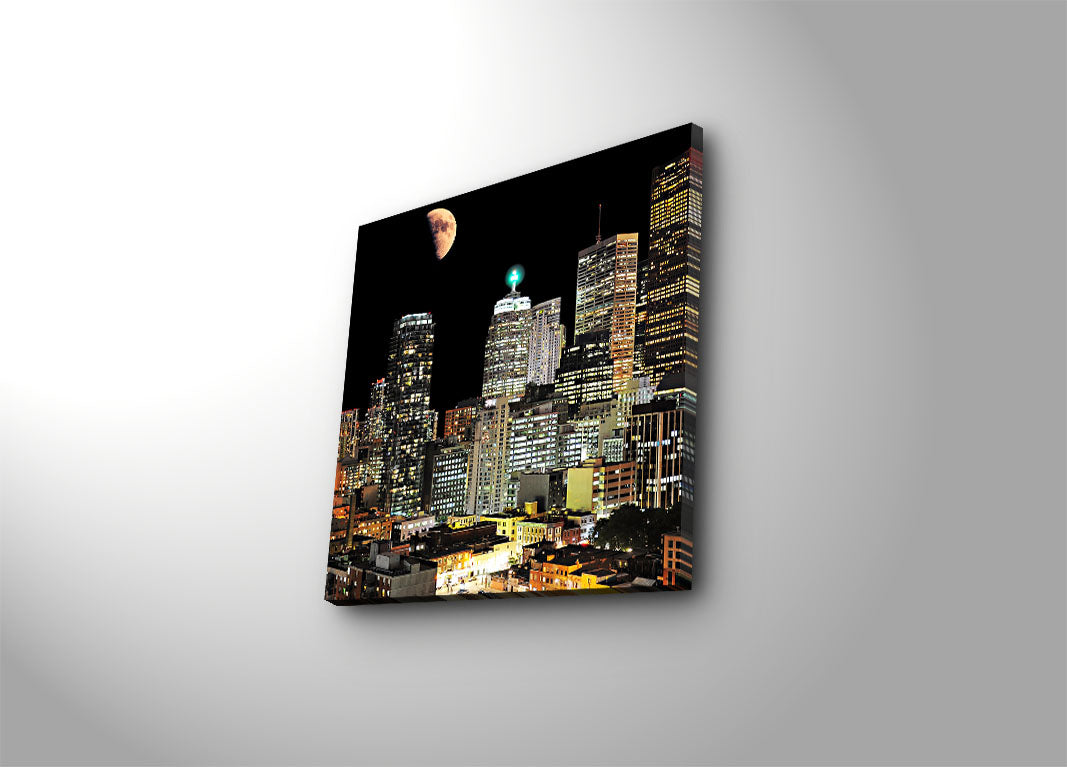 Quadro em Tela Decorativa Multicolor 45x45 cm, Tela Suede 100% e Moldura de Madeira 3 cm – 4545K-74