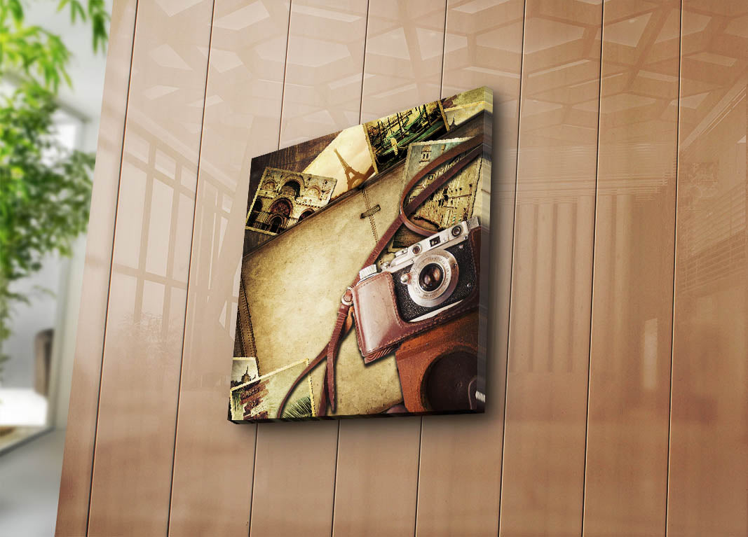 Quadro Tela Decorativa Multicolor 45x45 cm – Tela 100% Camurça, Moldura de Madeira 3 cm (4545K-75)