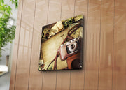 Quadro Tela Decorativa Multicolor 45x45 cm – Tela 100% Camurça, Moldura de Madeira 3 cm (4545K-75)