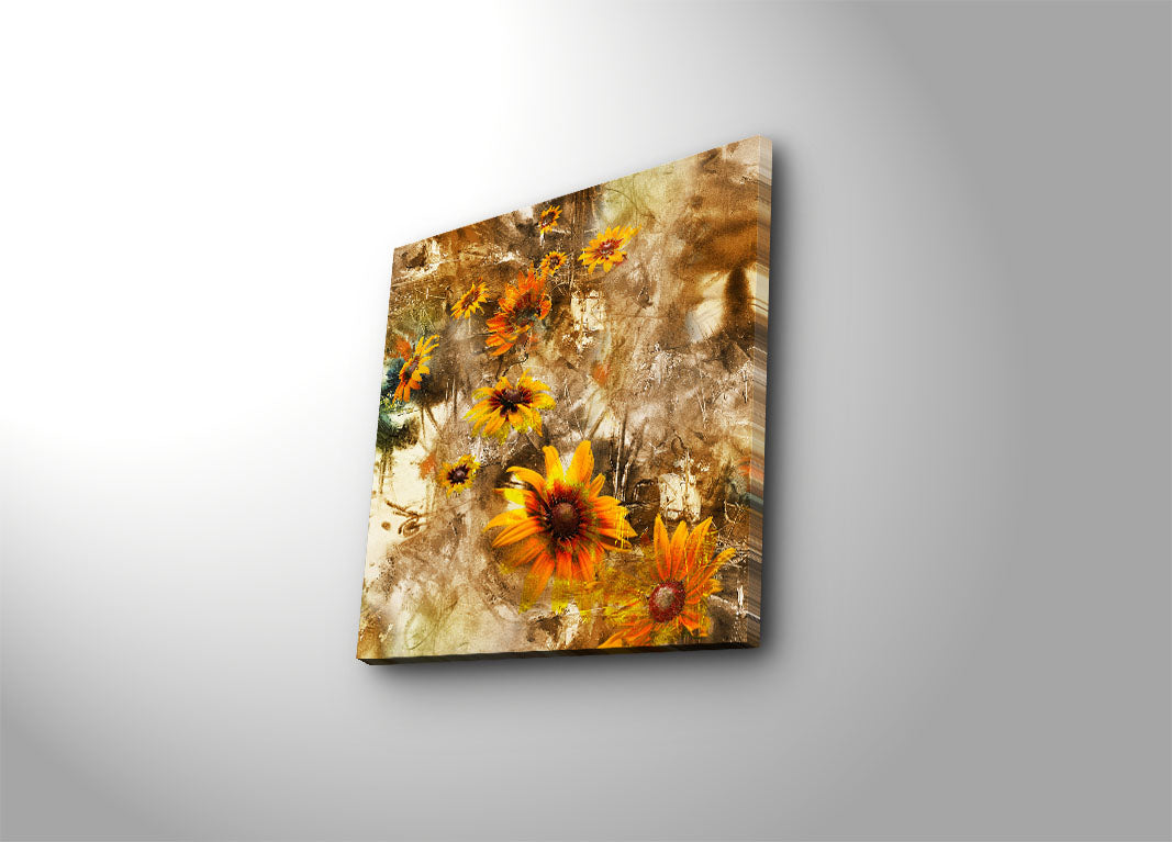 Quadro em Tela Decorativa Multicolor 45x45 cm | Camurça 100% | Moldura 100% Madeira 3 cm – 4545K-76