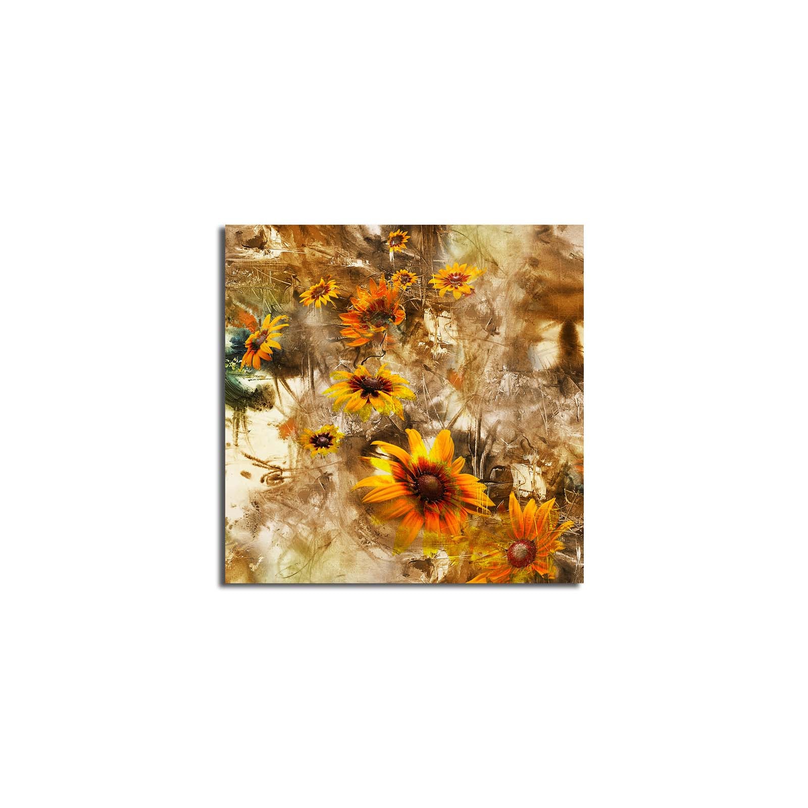 Quadro em Tela Decorativa Multicolor 45x45 cm | Camurça 100% | Moldura 100% Madeira 3 cm – 4545K-76