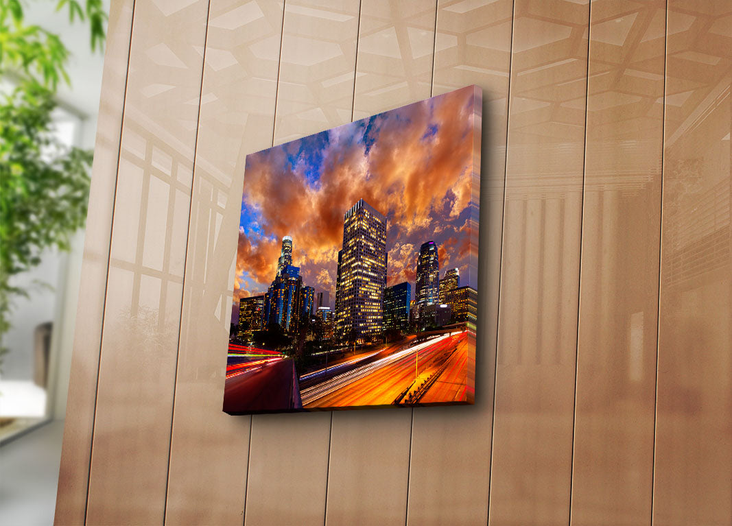 Tela Decorativa Multicolor 45x45 cm em Suede 100% com Moldura de Madeira 3 cm – 4545K-77