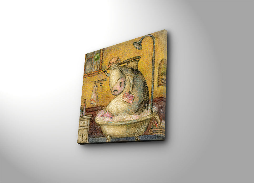 Quadro Decorativo em Tela Multicolor 45x45 cm, Canvas Tipo Camurça, Moldura de Madeira 3 cm – 4545K-80