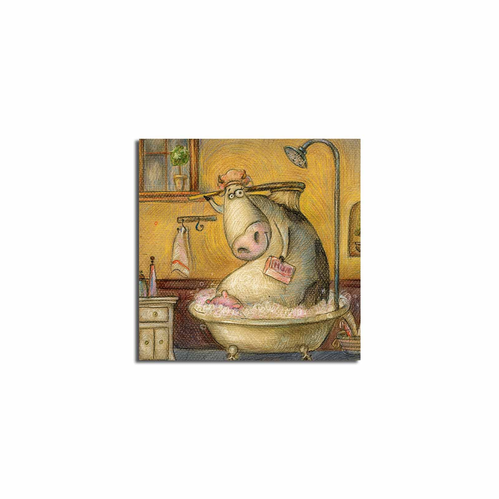 Quadro Decorativo em Tela Multicolor 45x45 cm, Canvas Tipo Camurça, Moldura de Madeira 3 cm – 4545K-80