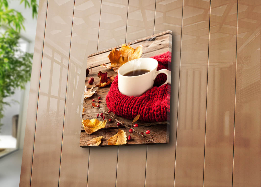 Tela Decorativa Multicolorida 45x45 cm em Camurça 100% com Moldura de Madeira 3 cm – 4545K-81