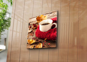 Tela Decorativa Multicolorida 45x45 cm em Camurça 100% com Moldura de Madeira 3 cm – 4545K-81