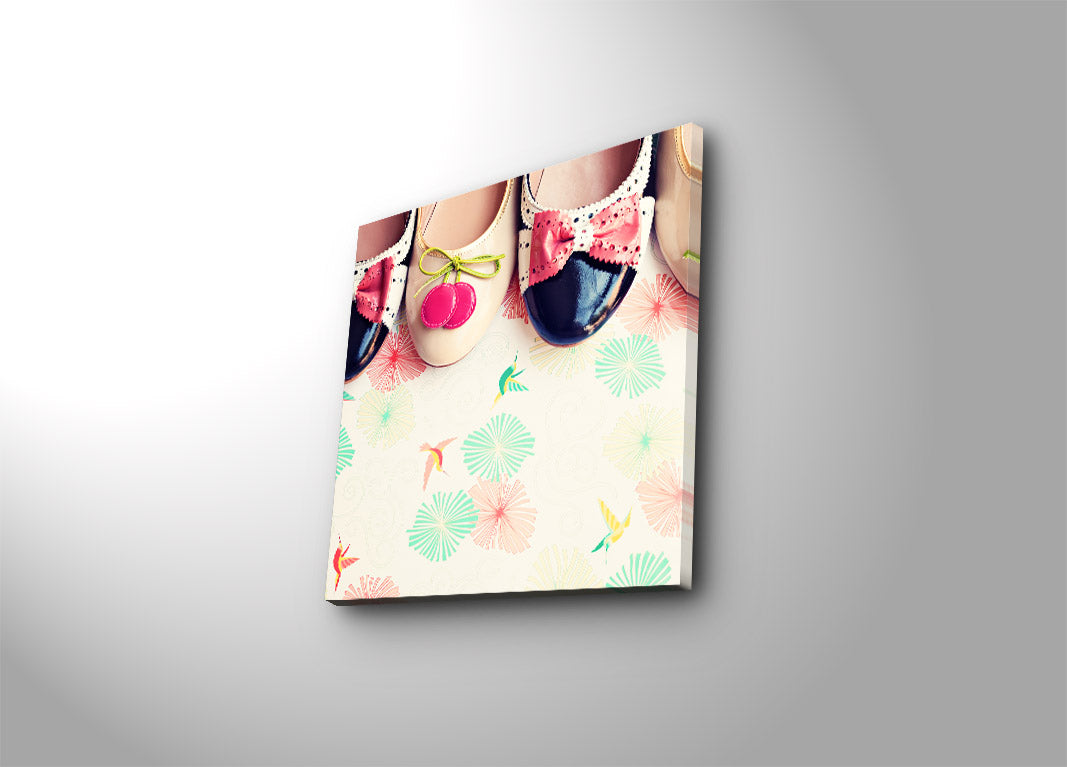 Tela Decorativa Multicolor 45x45 cm em Camurça 100% com Moldura de Madeira 3 cm – 4545K-82