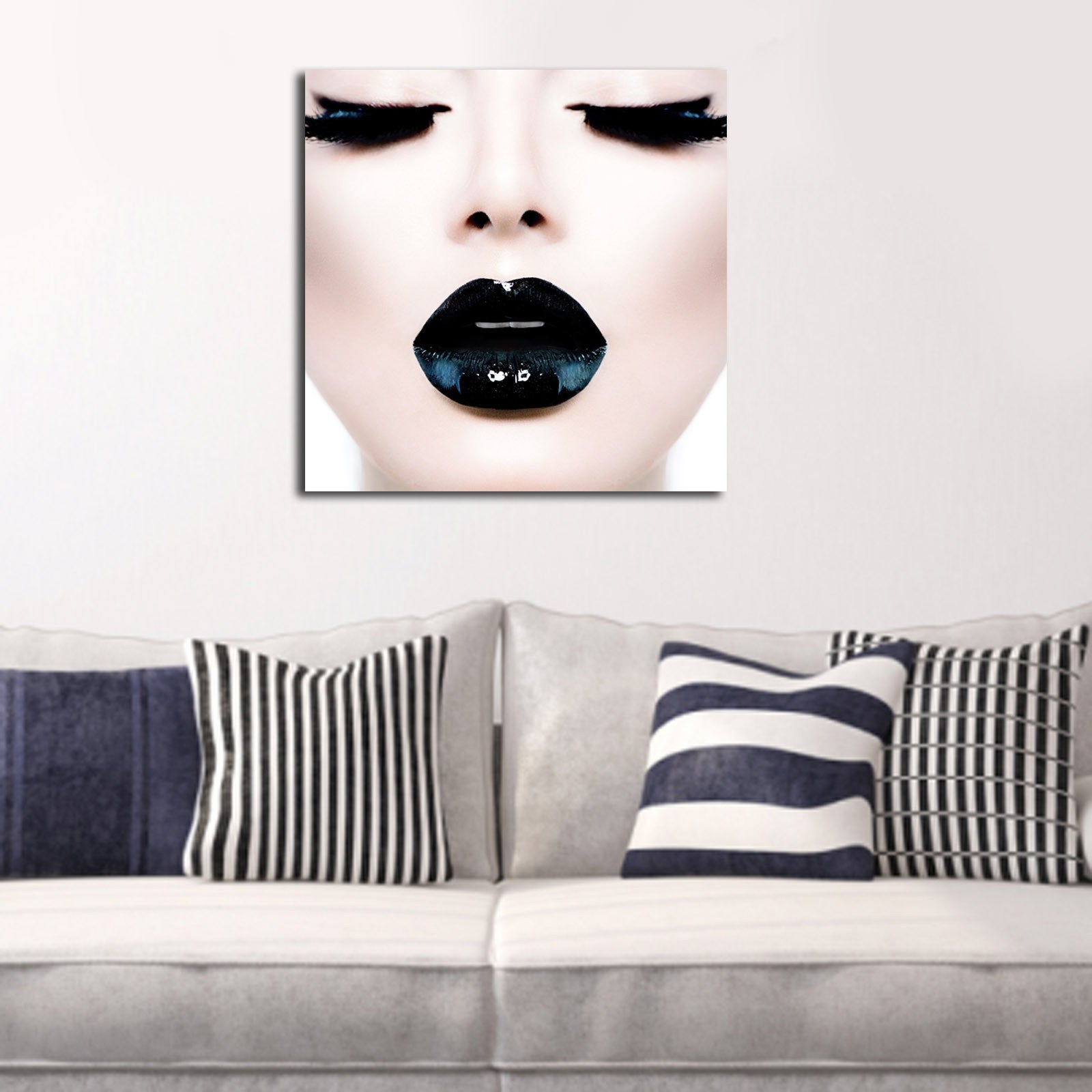 Quadro Decorativo Multicolor em Tela Suede 45x45 cm com Moldura de Madeira 3 cm – Ref. 242BNZ1283