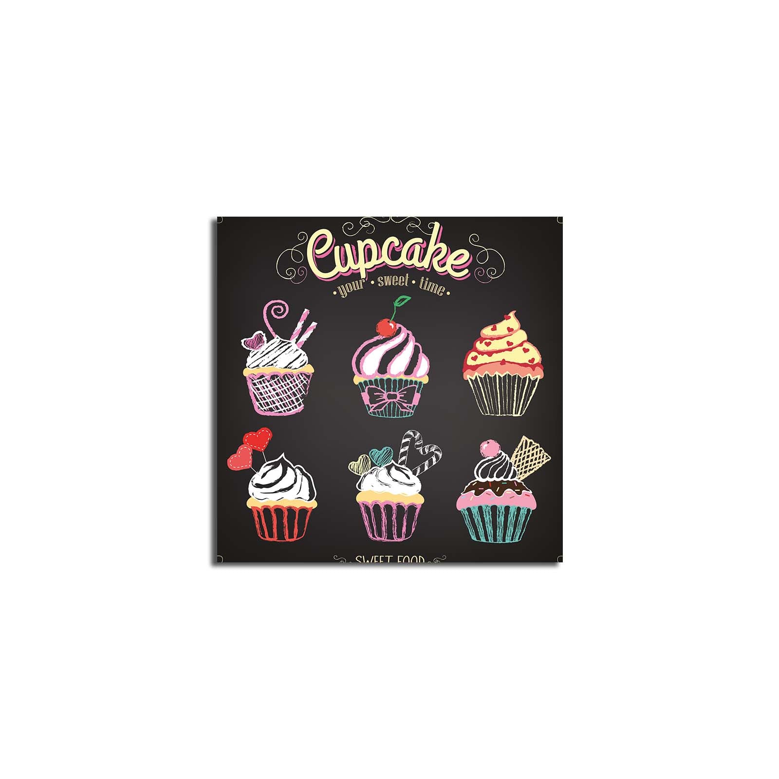 Tela Decorativa em Camurça 100% Multicolor 45x45 cm com Moldura de Madeira 3 cm – 4545K-87