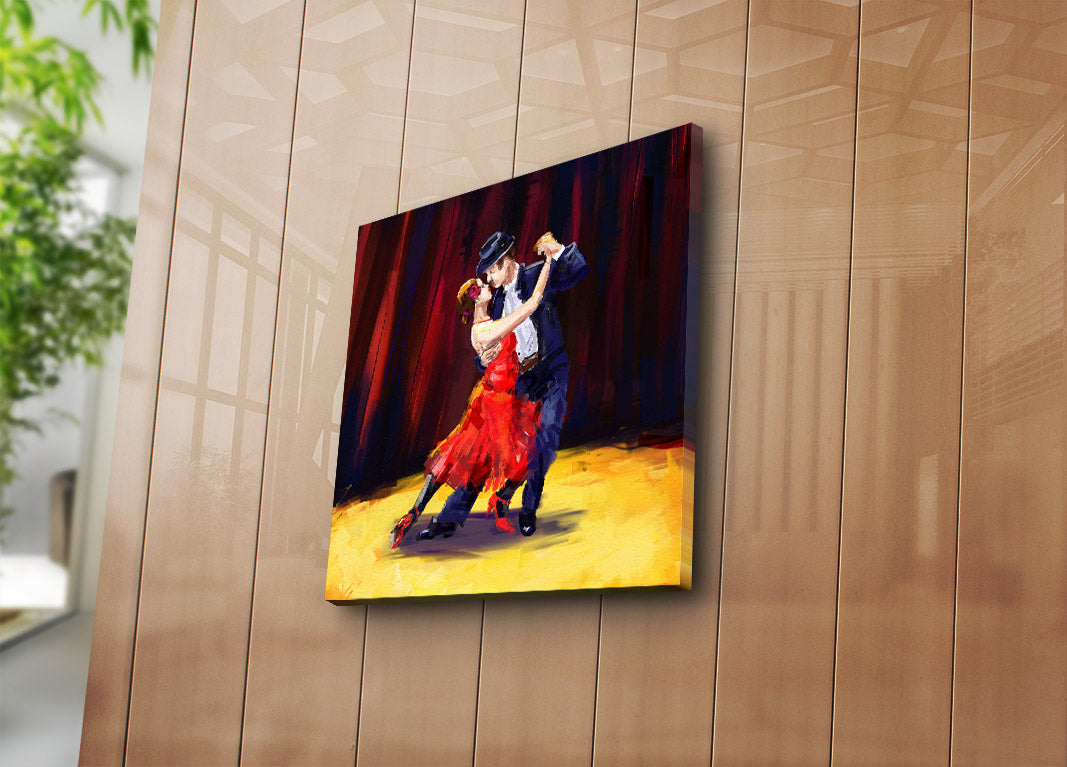 Quadro em Tela Multicolor 45x45 cm – Camurça 100% com Moldura de Madeira 3 cm