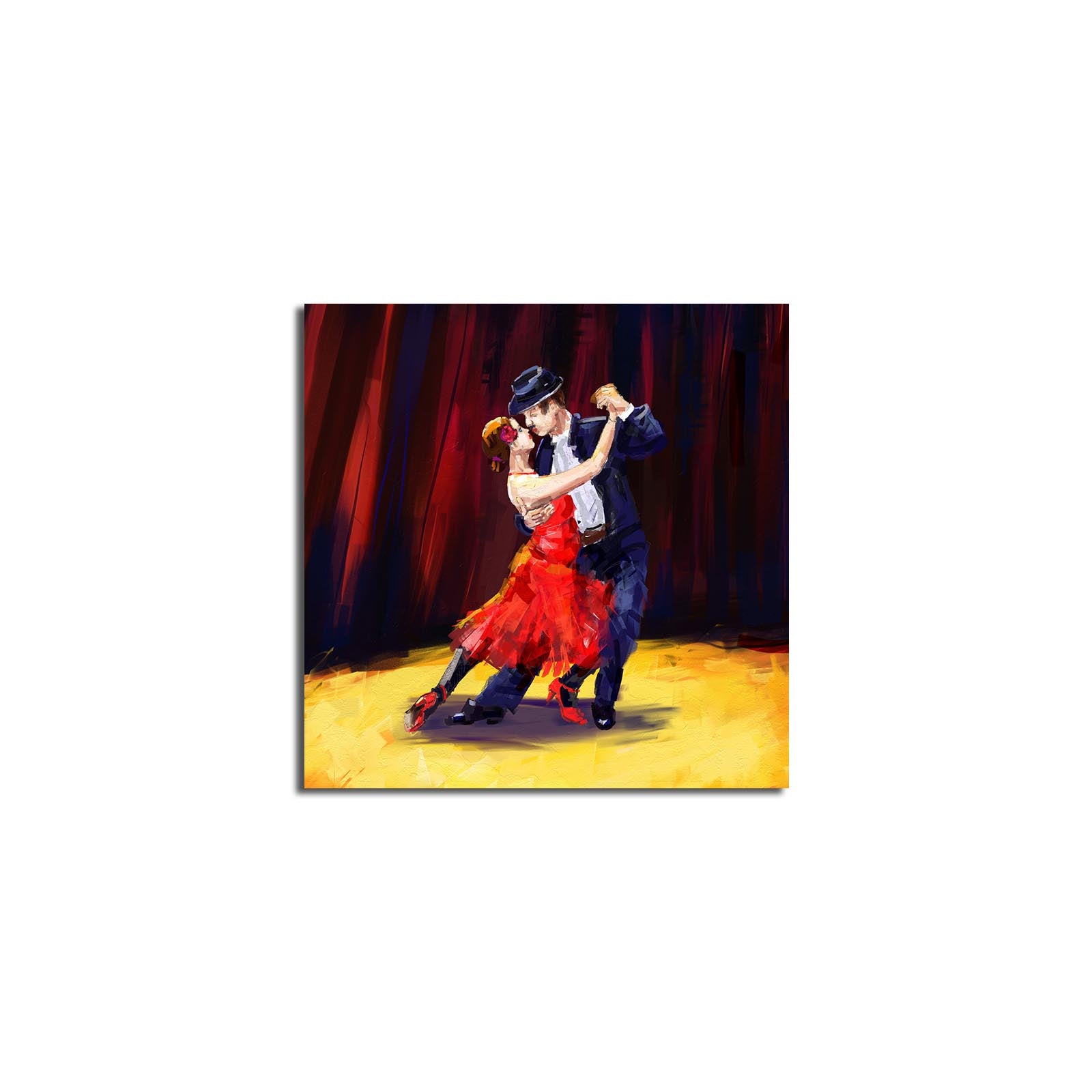 Quadro em Tela Multicolor 45x45 cm – Camurça 100% com Moldura de Madeira 3 cm