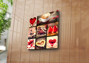 Quadro em Tela Decorativa Multicolor 45x45 cm — Suede 100% com Moldura de Madeira 3 cm (4545K-90)