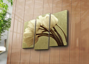 Quadro em Tela Decorativo Multicolor (Conjunto 3 Peças) – Suede 100% com Moldura em Madeira, 45 x 66 cm