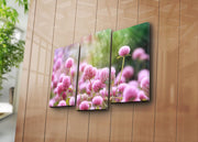 Conjunto de Quadros em Tela (3 Peças) Multicolor — Suede 100% com Moldura de Madeira, Tamanho Total 45 x 66 cm