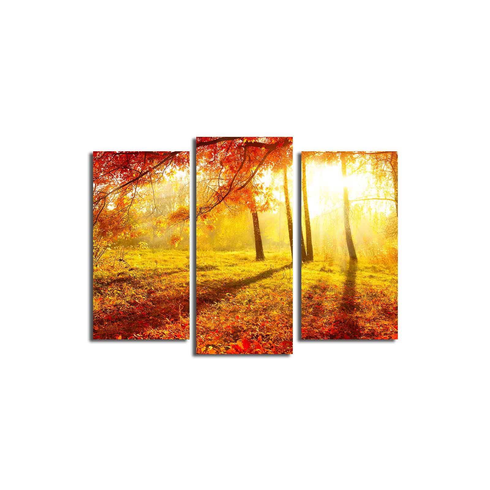 Quadros Decorativos em Tela (3 Peças) Multicor – 100% Suede, Moldura de Madeira 3 cm – 45 x 66 cm