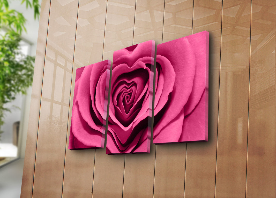 Conjunto 3PATK-20: 3 Telas Decorativas Multicolor 100% Camurça com Moldura de Madeira 3 cm (Total 45 x 66 cm)