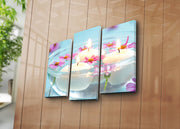 Conjunto de Telas Decorativas 3 Peças Multicolor em Tela Suede, Moldura de Madeira 3 cm – 45 x 66 cm (3PATK-21)