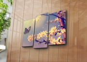 Quadro Decorativo em Tela Multicolor (3 Peças) — 3PATK-32 | Suede 100%, Moldura de Madeira 3 cm, Total 45 x 66 cm