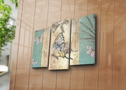 Conjunto de Telas Decorativas 3 Peças Multicolor – Tela Suede 100% e Moldura de Madeira (45 x 66 cm)