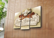 Quadro Decorativo em Tela 3 Peças Multicolor 3PATK-35 – Tela 100% Suede, Moldura de Madeira 3 cm, 45x66 cm