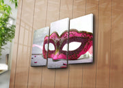 Conjunto de Quadros Decorativos em Tela Multicolor (3 Peças) — 100% Camurça, Moldura de Madeira 3 cm, 45 x 66 cm | 3PATK-42