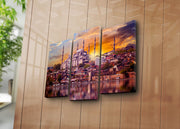 Quadro Decorativo em Tela Suede Multicolor (3 Peças) 45 x 66 cm | 3PATK-45