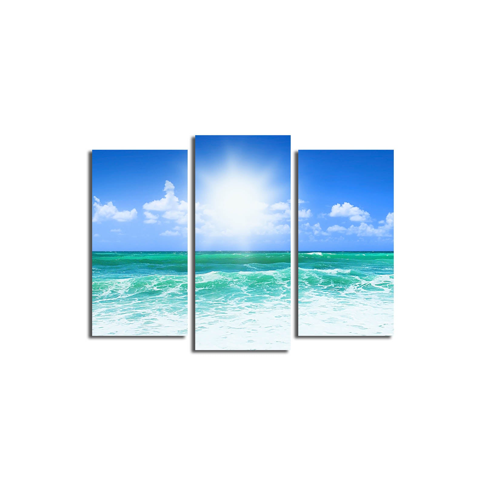 Tríptico Decorativo Multicolor em Tela Camurça 100% com Moldura de Madeira (3 cm)