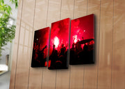 Quadro Decorativo em Tela Suede Multicolor (3 Peças) com Moldura de Madeira – 45 x 66 cm