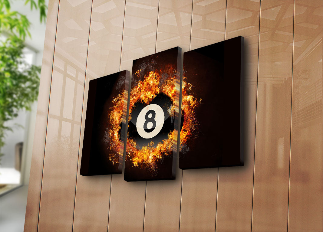 Conjunto 3 Telas Decorativas Multicolor em Camurça com Moldura de Madeira – 3PATK-71 (45 x 66 cm)