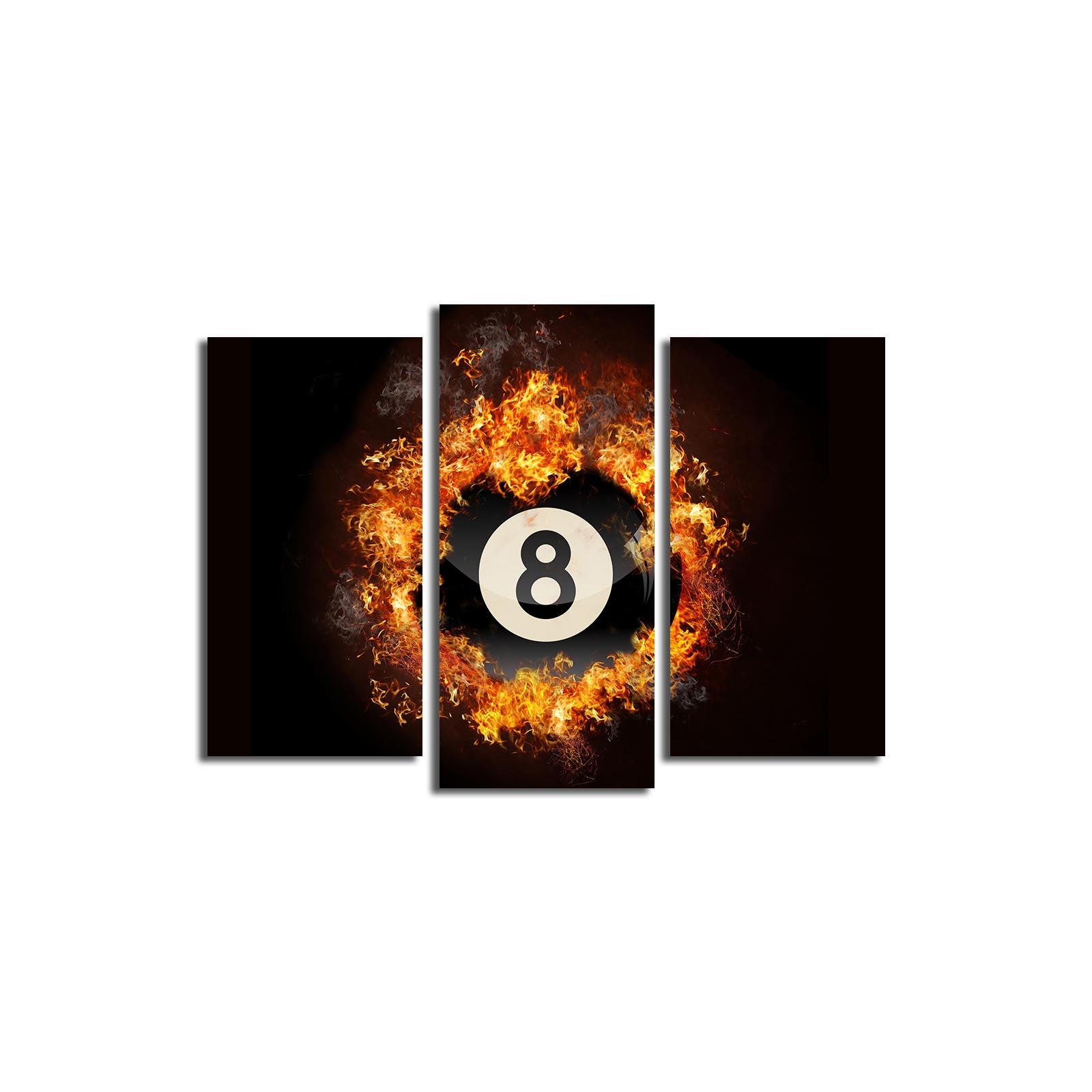 Conjunto 3 Telas Decorativas Multicolor em Camurça com Moldura de Madeira – 3PATK-71 (45 x 66 cm)