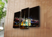 Quadros Decorativos em Tela (3 Peças) Multicolor – Suede 100% e Moldura de Madeira, 45 x 66 cm