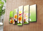 Quadro Decorativo em Tela (5 Peças) Multicolor — 70x105 cm, Moldura de Madeira