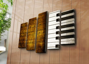 Conjunto de Quadros Decorativos em Tela (5 Peças) Multicolor 70x105 cm | Tela Suede 100% e Moldura de Madeira | 5PATK-33