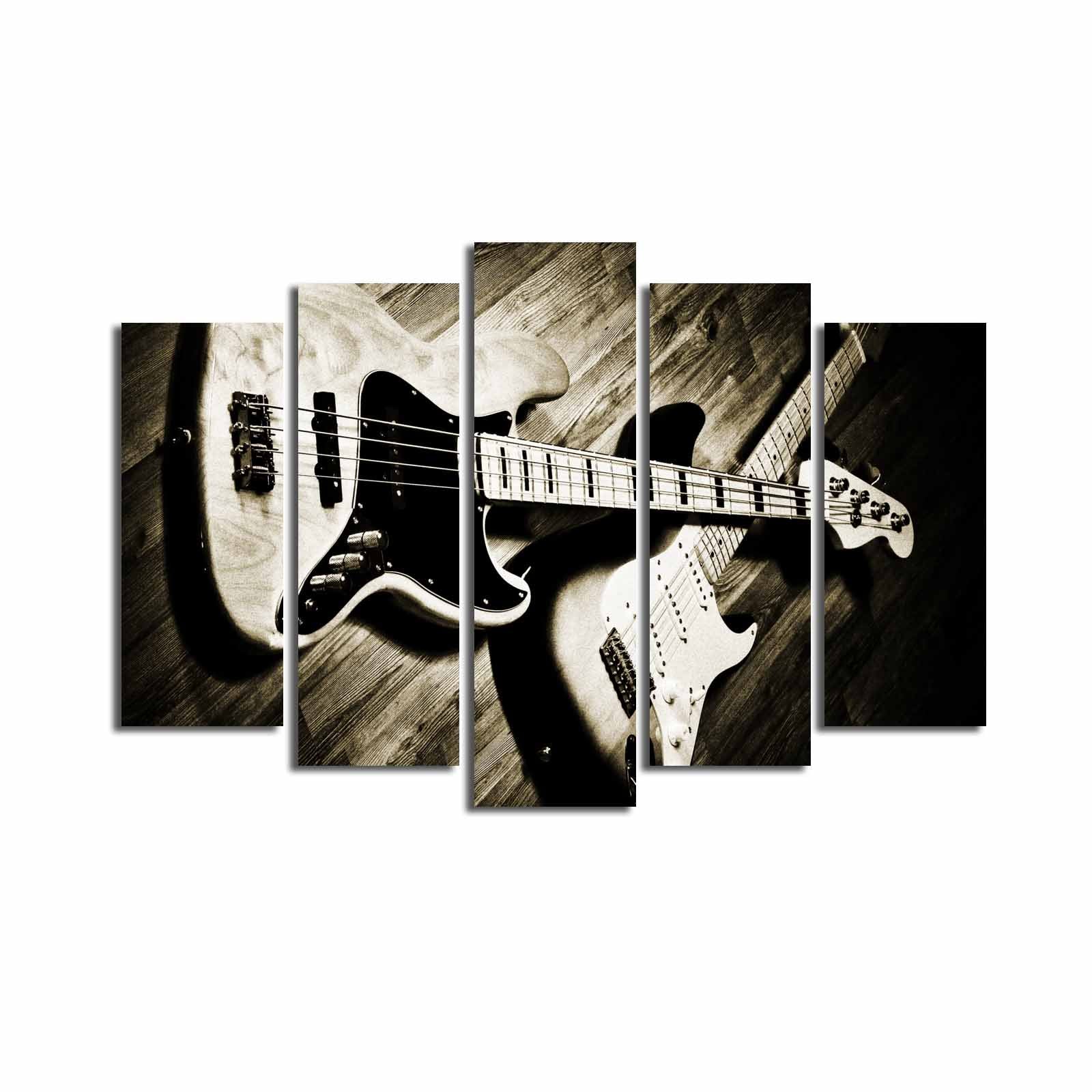 Quadro Decorativo em Tela (5 Peças) Multicolor 70x105 cm – Tela de Camurça 100% | Moldura de Madeira 3 cm