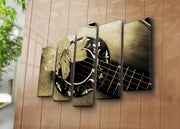 Conjunto de Quadros Decorativos Multicolor (5 Peças) – Tela 100% Suede, Moldura em Madeira 3 cm, 70 x 105 cm