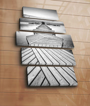 Quadro Decorativo em Tela Suede 100% (Conjunto 5 Peças) Multicolor 70 x 105 cm com Moldura 100% Madeira 3 cm – 5PATK-108