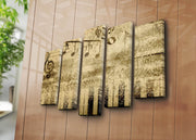 Quadro Decorativo em Tela (5 Peças) Multicolor 70x105 cm | 100% Suede Canvas, Moldura 100% Madeira 3 cm – 5PATK-192