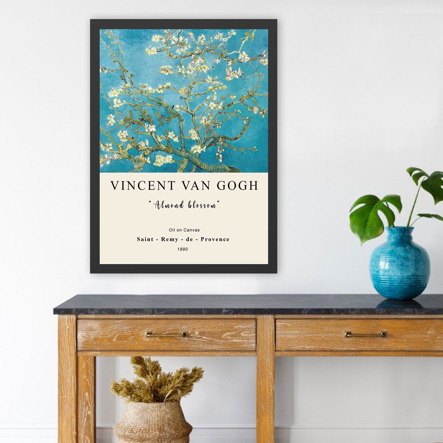 Pintura Decorativa Elegante em Moldura, 35 x 45 cm | Moldura 100% Madeira, Poliestireno de 2 cm de Espessura | Impressão Digital UV para Exibição de Arte Vibrante