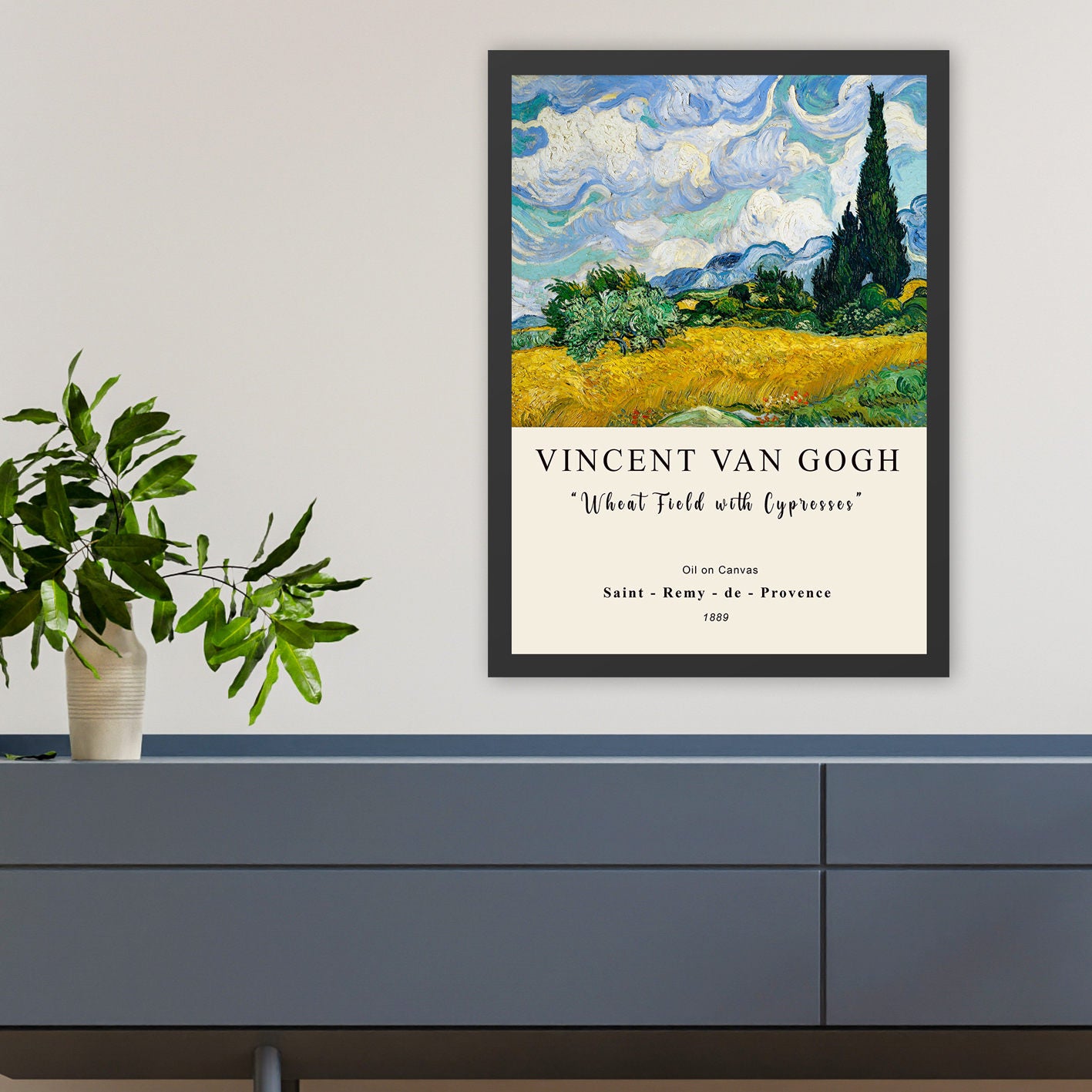 Pintura Decorativa Elegante em Moldura, 35 x 45 cm | Moldura 100% Madeira, Poliestireno de 2 cm de Espessura | Impressão Digital UV para Exibição de Arte Vibrante