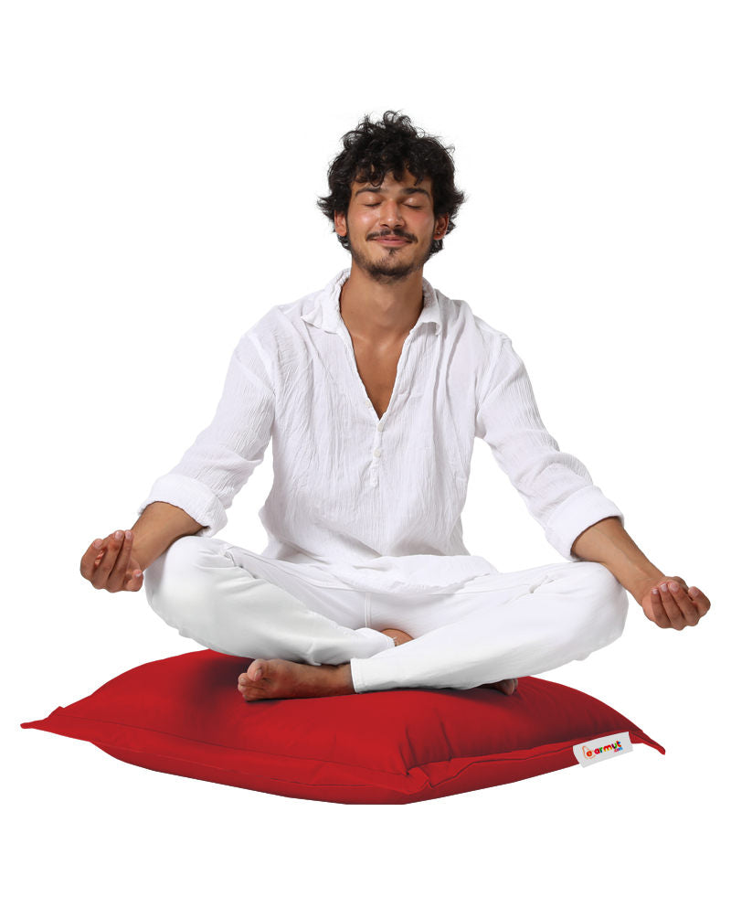 Almofada de jardim-Cushion Pouf-Vermelho