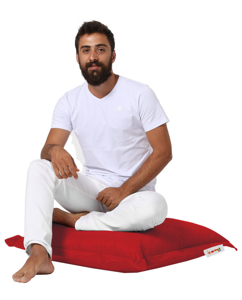 Almofada de jardim-Cushion Pouf-Vermelho