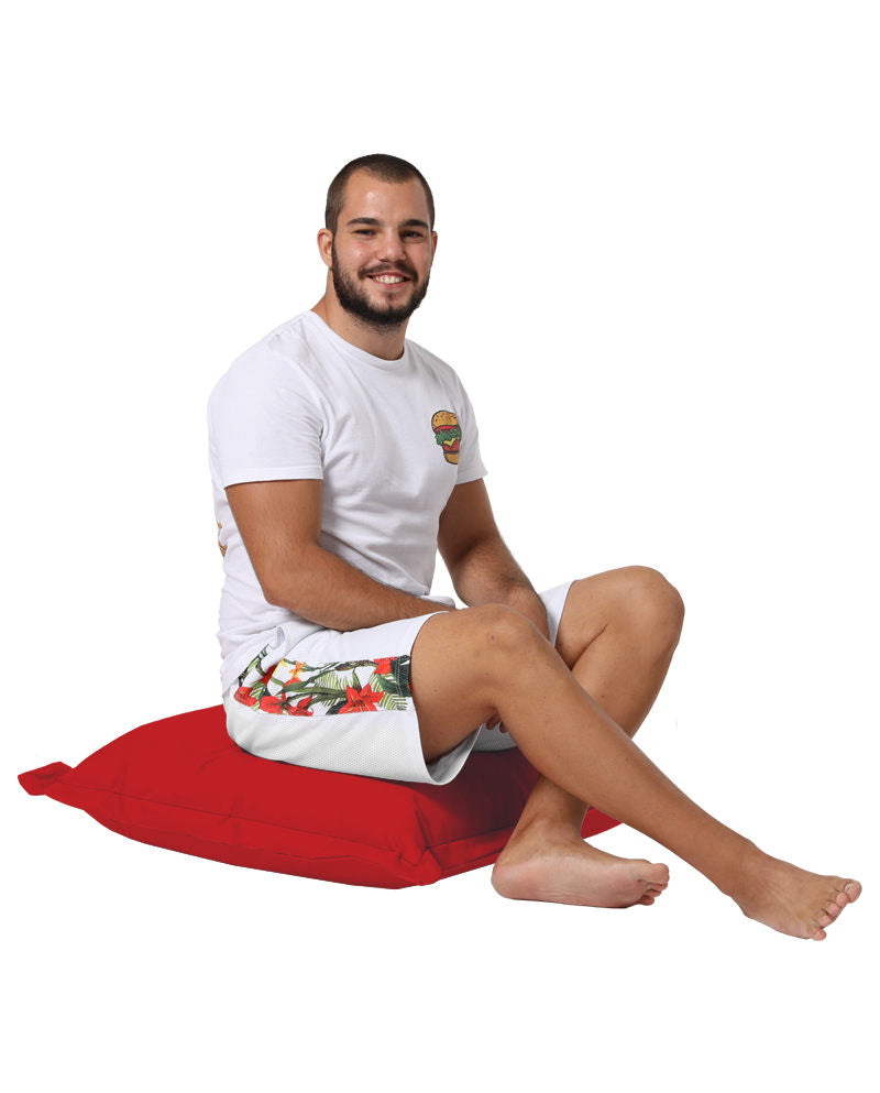 Almofada de jardim-Cushion Pouf-Vermelho