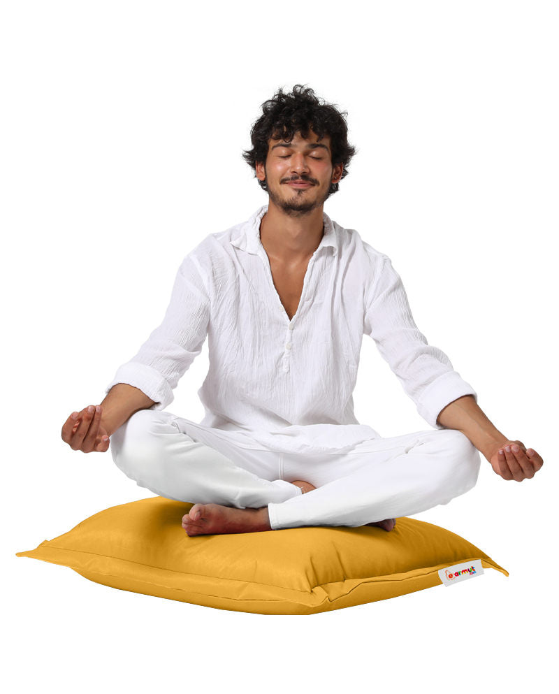 Almofada de jardim-Cushion Pouf-Amarelo