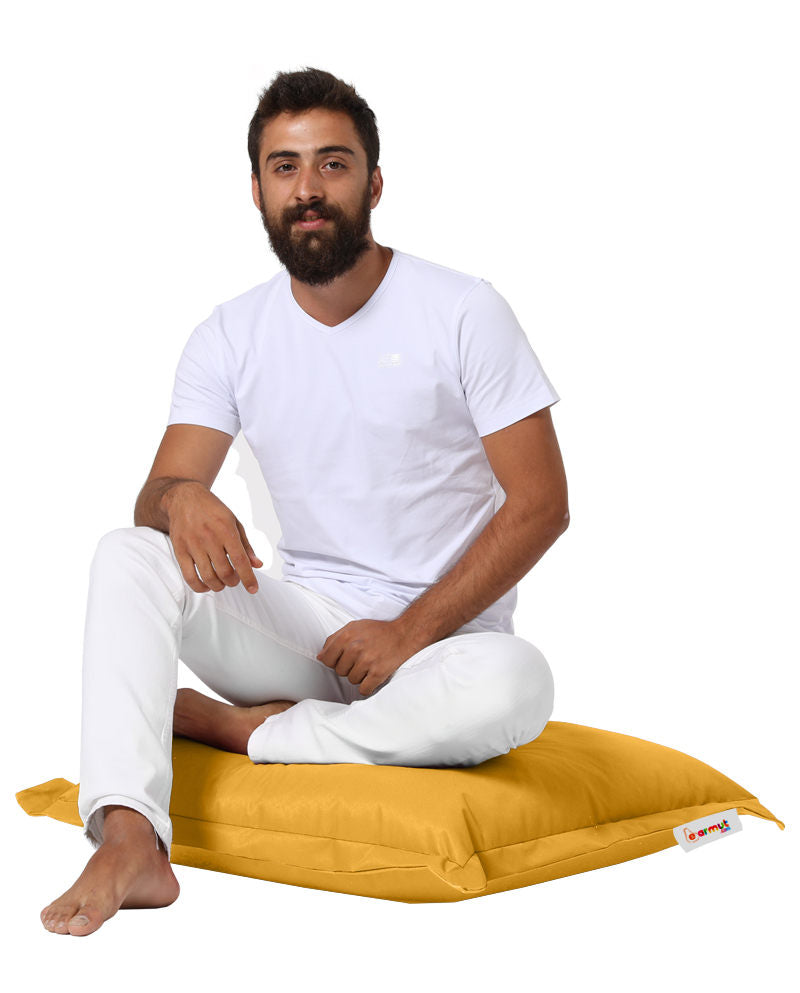 Almofada de jardim-Cushion Pouf-Amarelo