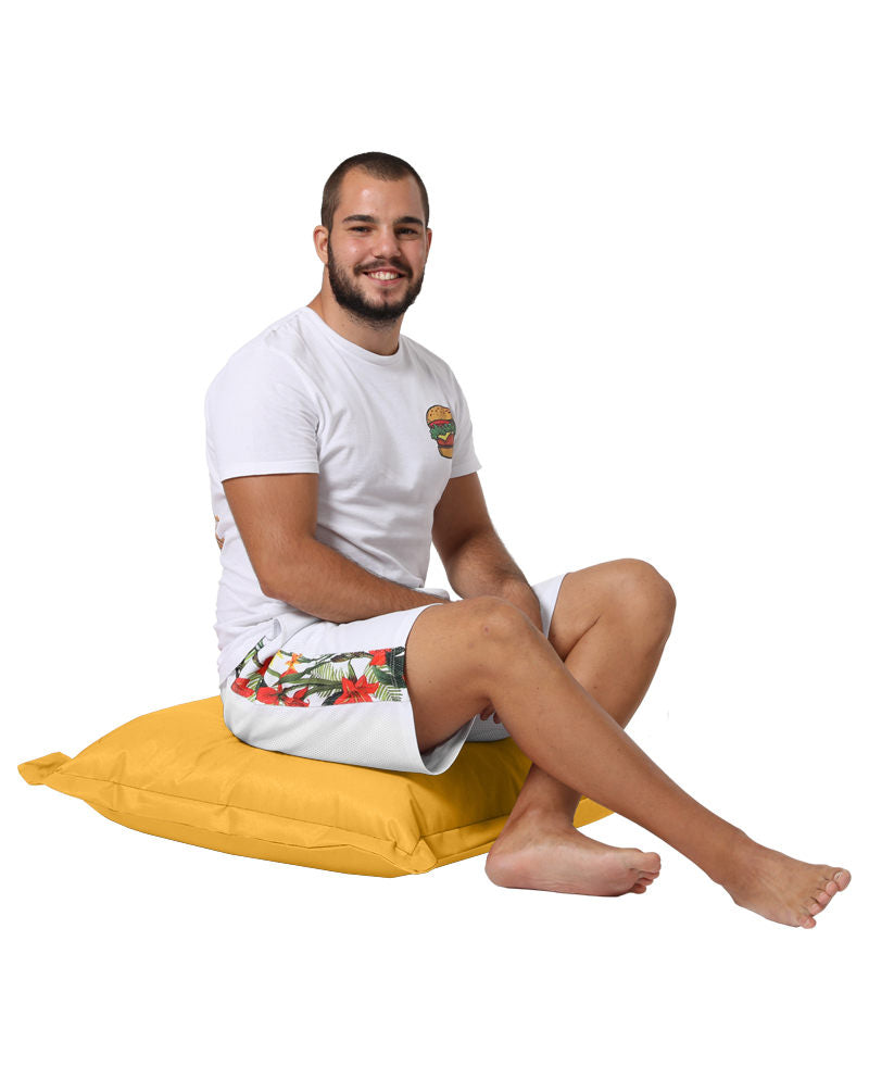 Almofada de jardim-Cushion Pouf-Amarelo