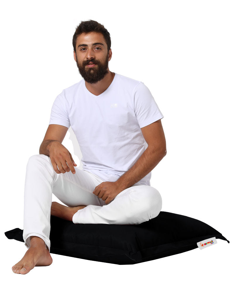 Almofada de jardim-Cushion Pouf-Preto