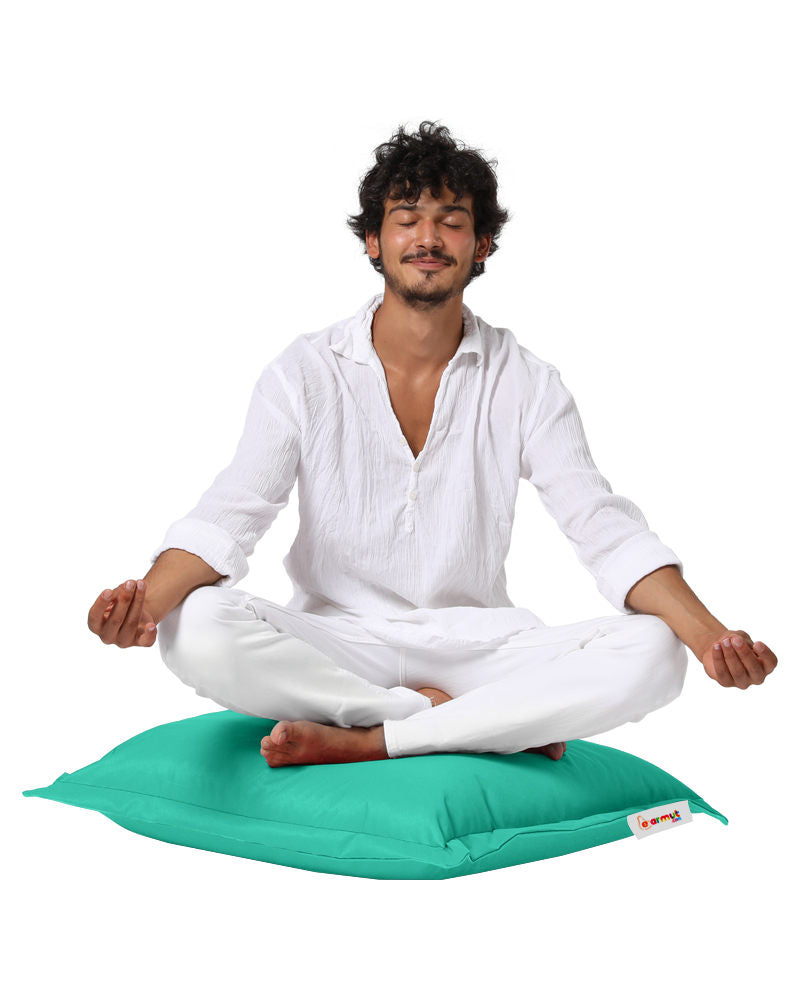 Almofada de jardim-Cushion Pouf-Turquesa